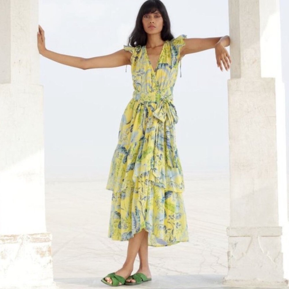 Banjanan Mercy Midi Dress Lisbon Garden Sunshine Small